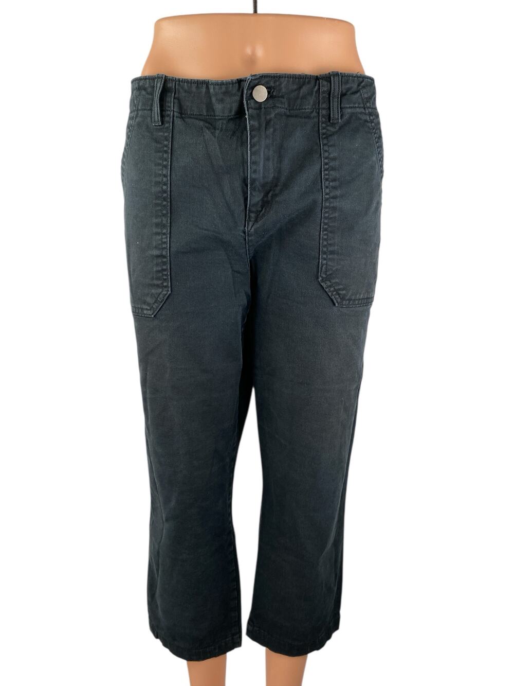 Gap Women's Black High Waisted Straight Leg Girlfriend Denim Jeans Pants Size 14